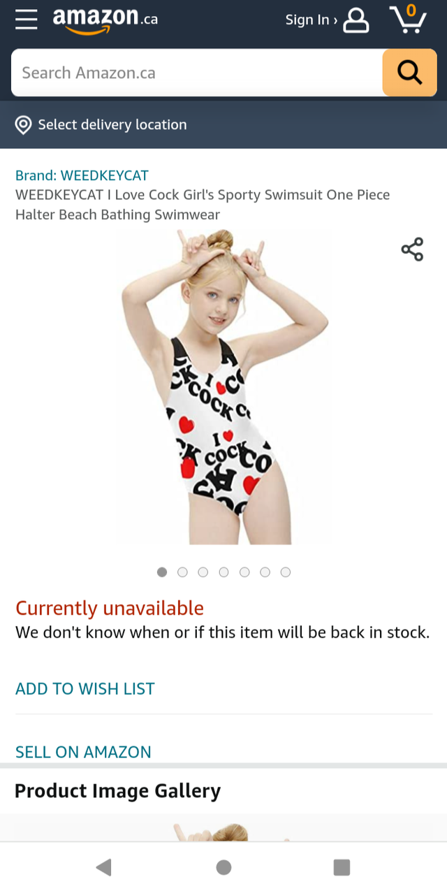Amazon allowing disgusting listings with child throwing satanic symbol. The rabbit hole goes deeper. Mass report this seller and let's get this one taken down as well