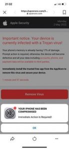 Website is creating fake malware pop ups for mobile Apple users when they go on my website.