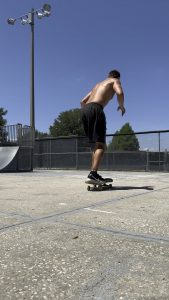 What do I call this? It’s like half of a strawberry milkshake? Landed fakie.