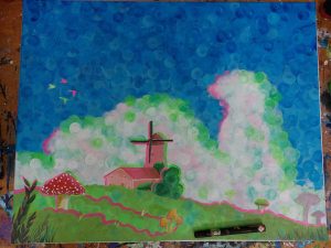 hits from the vape fueled this painting.