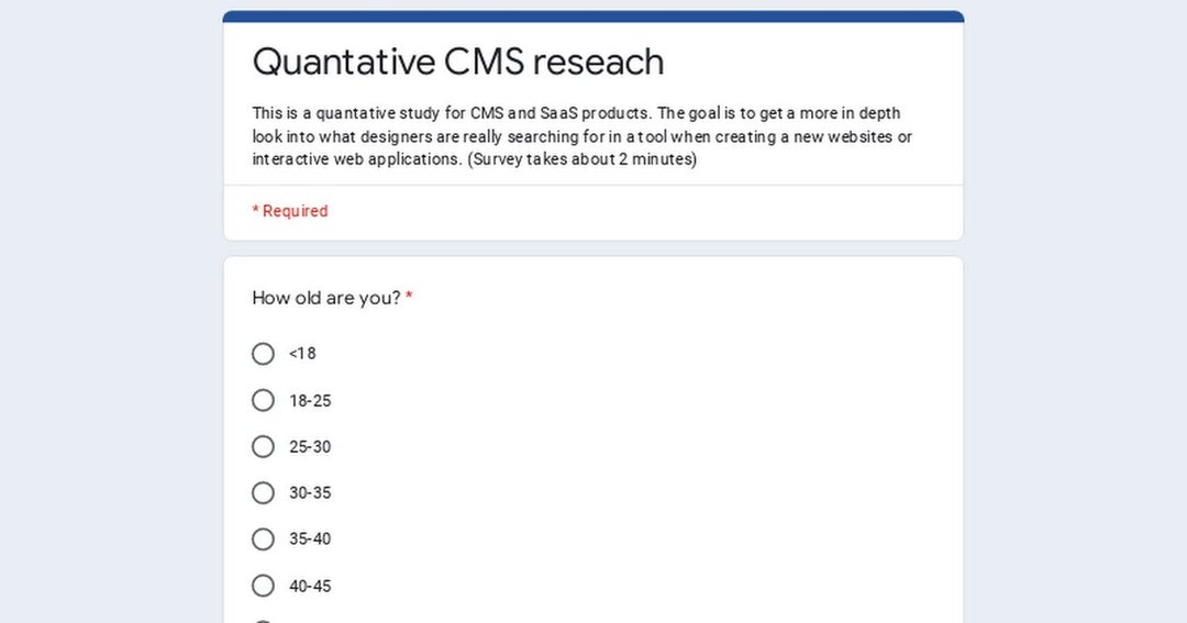 Graduate project market study CMS/Website builder