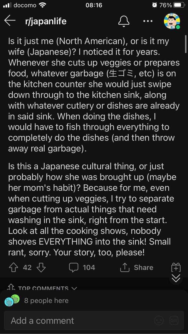 Guy-Jean marvels at the Wa behind traditional kitchen sink customs.