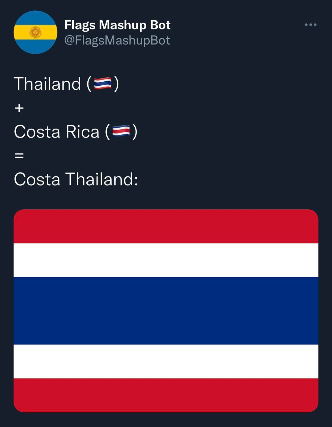 Flag of the Union of Costa Rica and Thailand