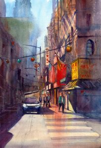 I went down to chinatown in NYC and did some watercolor painting. Here's the result (oc)
