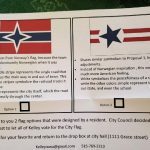 It's happening! The town is voting this month between two flags I designed!