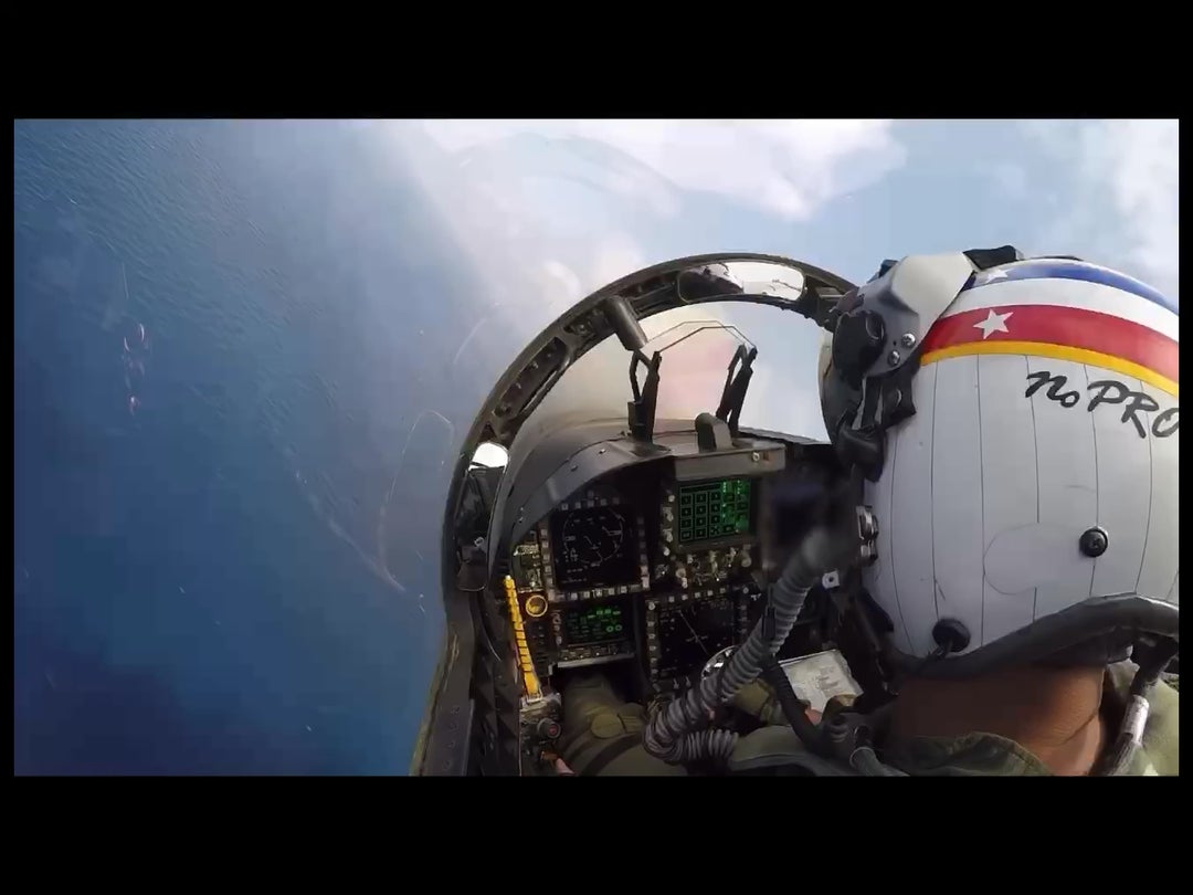 F/A-18F Super Hornet landing on aircraft carrier…