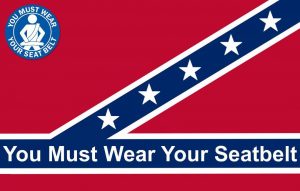 Confederate Battle Flag but it teaches car safety.