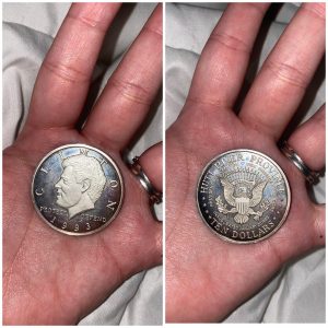 my husband got tipped with a $10 coin at work tonight