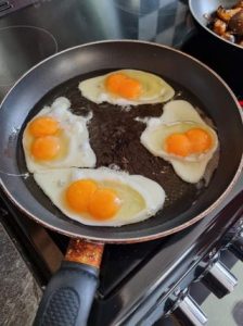 Cracked open 4 eggs, got double yolk in each one.