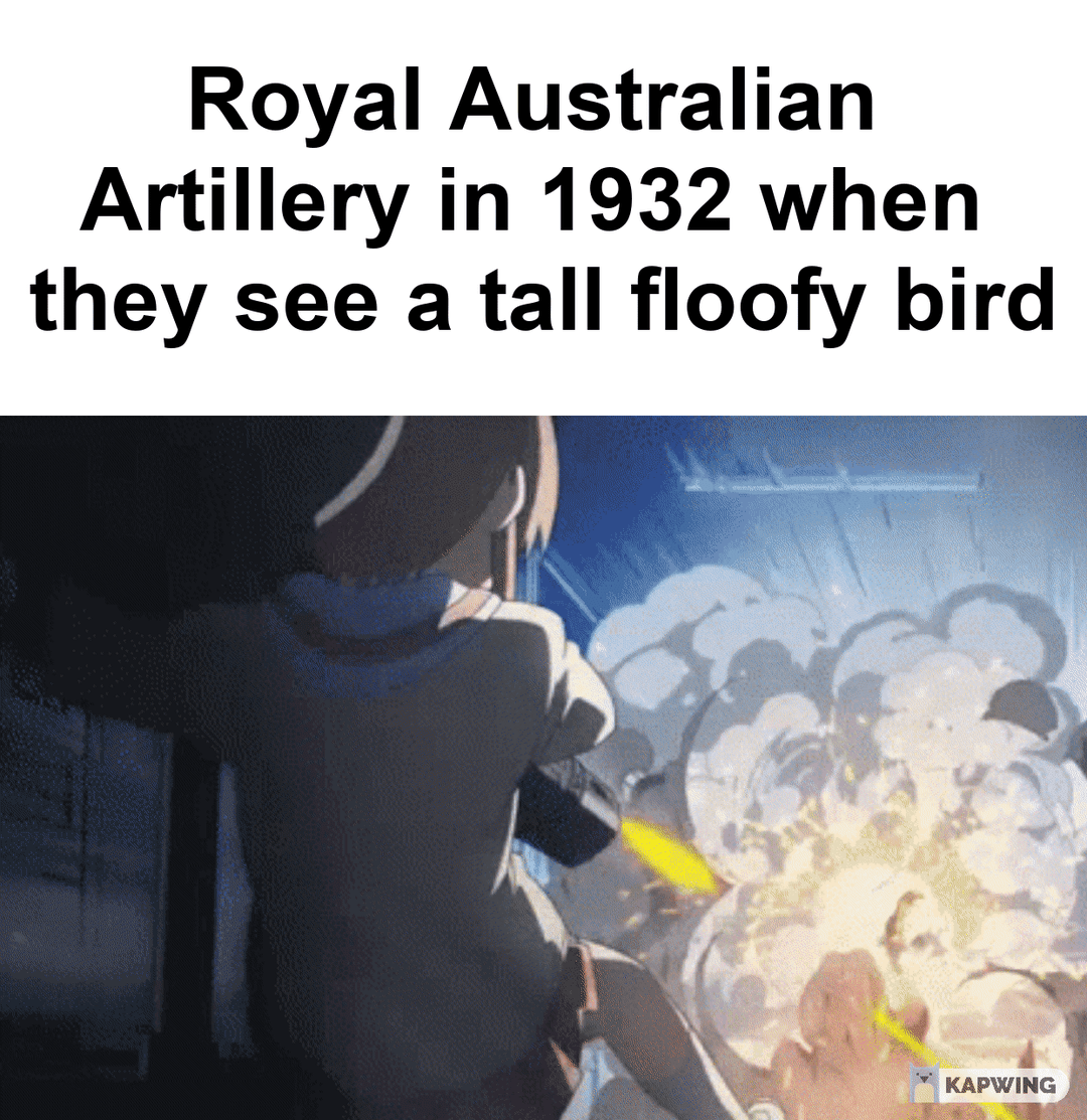 Who would win, machine guns or emus?