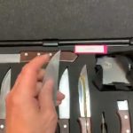 Man demonstrates movie prop knives