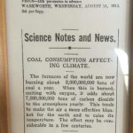 110 year old newspaper article about climate change