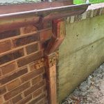 New copper gutters at a Seattle home.