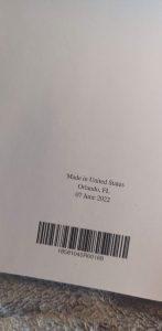 The book I got today was printed yesterday.