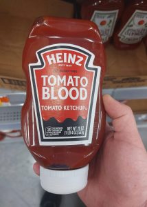 I found one random ketchup from last Halloween at the grocery store