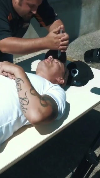 Eyedrops in slow motion