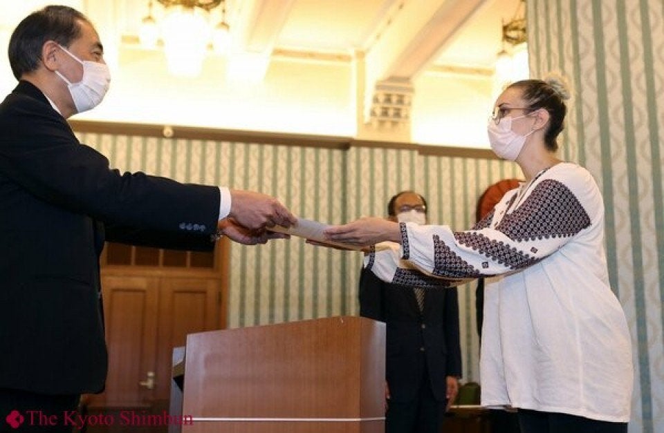 Ukrainian evacuee hired as English teacher at Kyoto high school