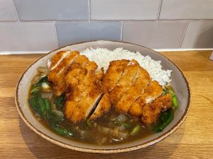 Homemade chicken Katsu with rice