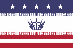 US flag in the style of Iran