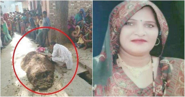 Husband Buries Wife Under A Cow Dung Mountain To Cure Snake Bite, She Dies Soon After