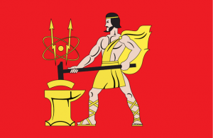 Flag of Elektrostal, Russia