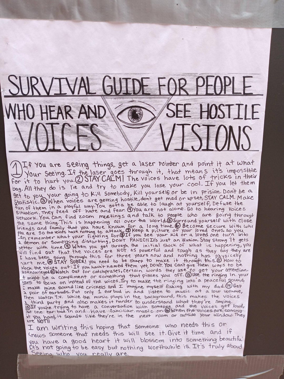 Saw this posted on a trashcan outside of work. Not sure how to feel.