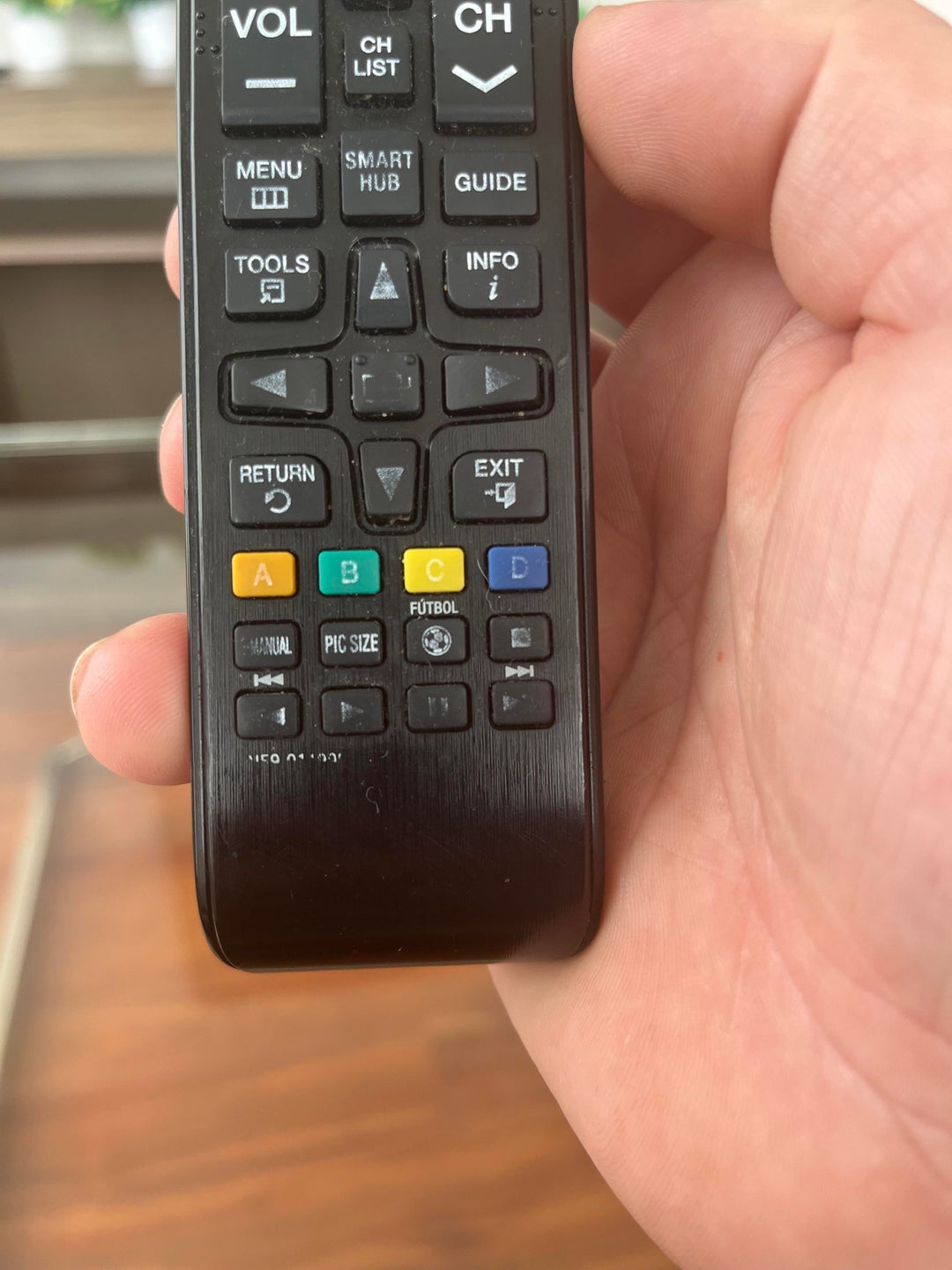 TV remote in Peru has a button for soccer.
