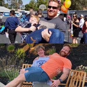 Me holding my son at his 8th grade graduation vs. him holding me at his HS graduation [OC]
