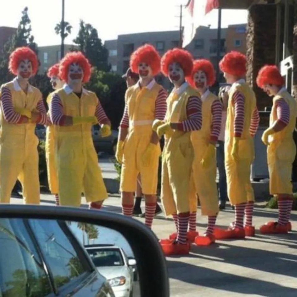 Imagine stopping by McDonalds for an innocent cheeseburger and see this shit.