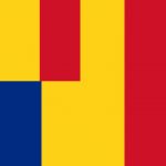 Flag of Romania if it was colonized by Chad
