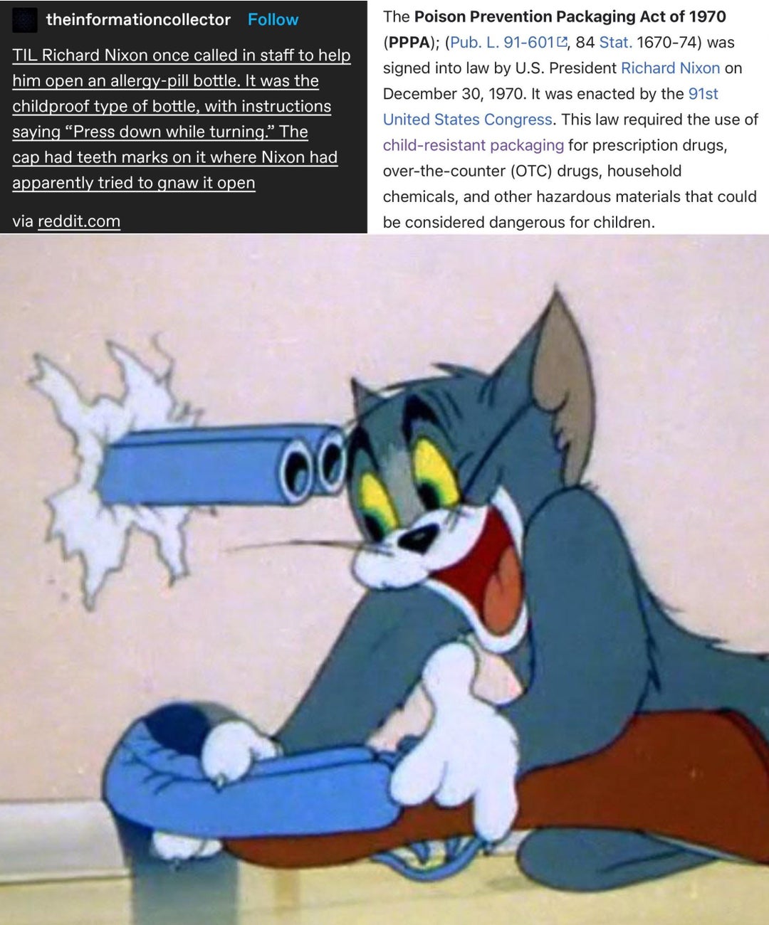 Nixon proving once and for all he was his own worst enemy.