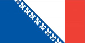 French flag in the style of Bosnia.