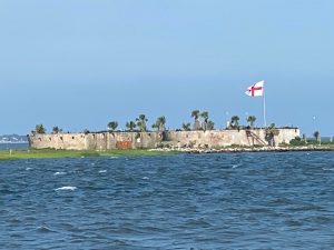 Why is Ft Sumter flying the English flag today?