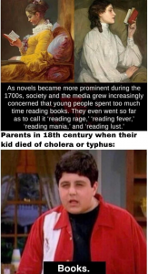 Books destroy society!!