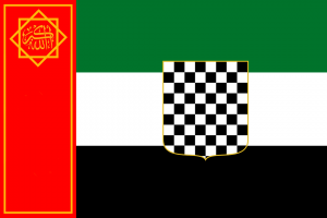 Flag of Morocco in the style of F*scist Croatia