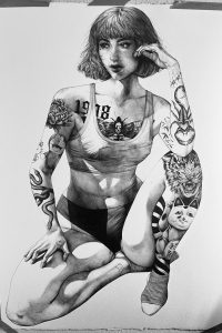 [OC] Adding the last details before I send her off to a gallery, my first show in almost a decade 💞