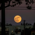 Super moon rising over Foothill Blvd. in Oakland [OC]