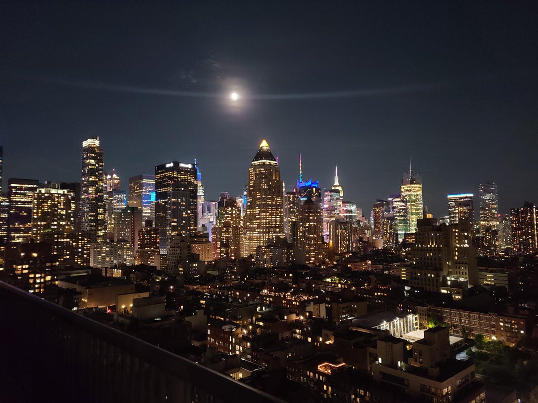 The moon is beaming tonight in NYC