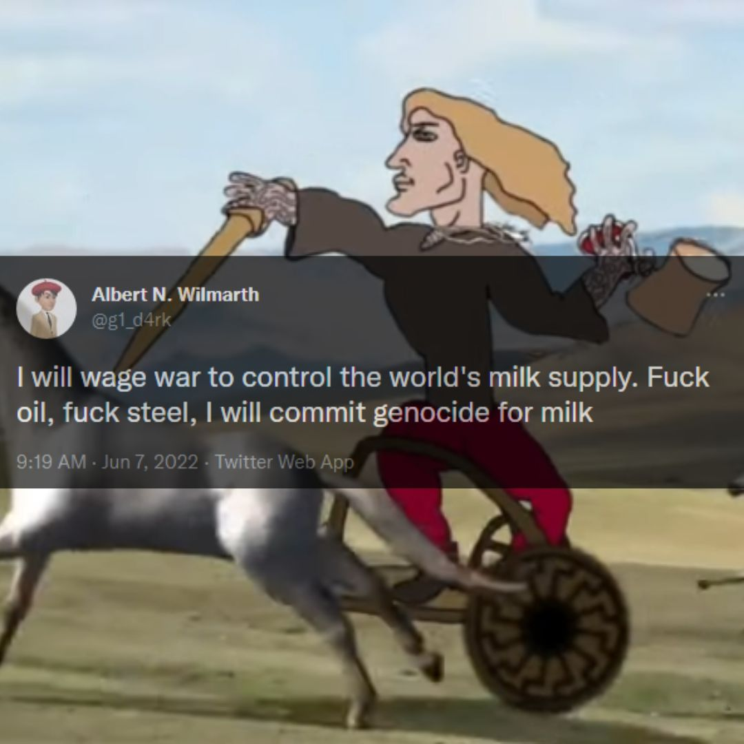 Give the man his milk.