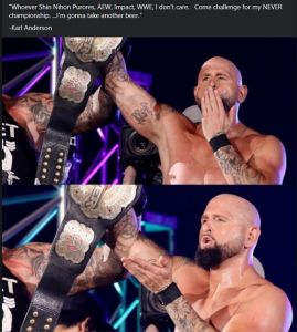 Karl Anderson sends a message to the world.