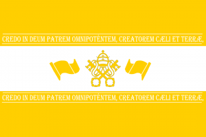 Im enjoying making flags in the style of Iran. This is the Vatican City/Holy See in the style of Iran