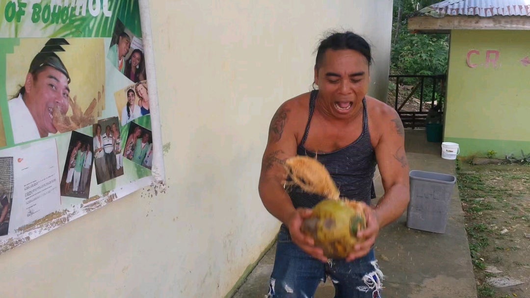 Thats one way to open a coconut (OC)