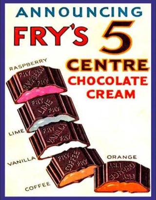 Lesbian flag but it’s Fry’s 5 Centre Chocolate Cream