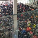 Lost luggage build up at Heathrow Airport, UK