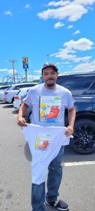 (OC) Put on the new shirt I had made, then my son hands me my early Father's Day present.