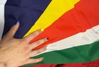 I painted my nails the Seychelles flag!