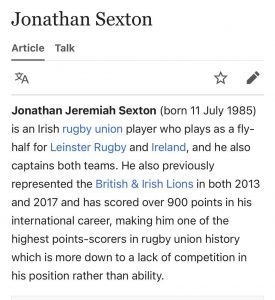 Someone got salty on sextons Wikipedia