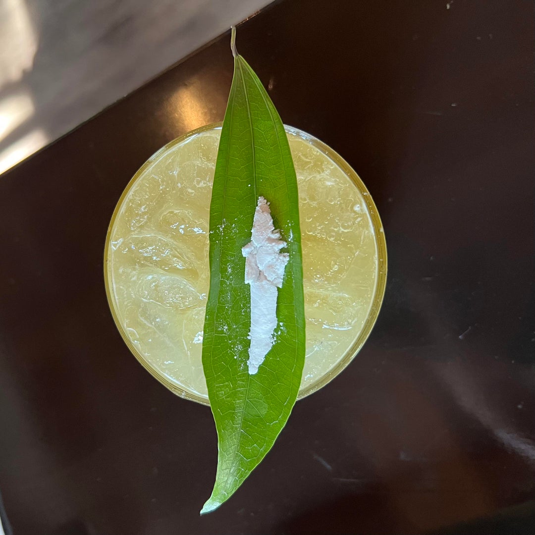 My drink tonight the “Pablo Escobar” came with fake cocaine.
