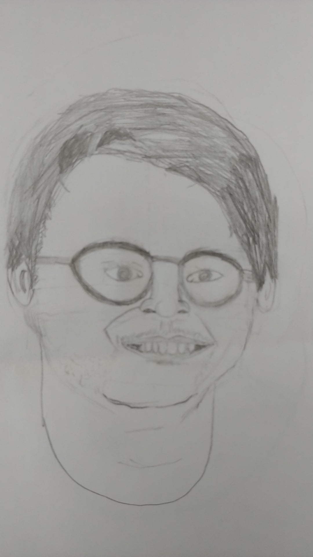 I received my portrait as a gift from the artsy student in my grade 6 class.