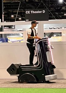 There was a mobile DJ riding a scooter playing music all over the expo floor at a conference I’m attending.